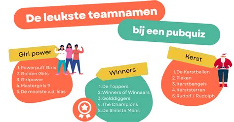 leuke namen voor een groep|Teamnamen voor werk 